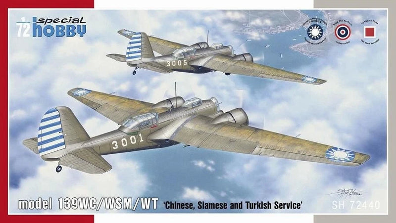 model 139WC/WSM/WT Chinese, Siamese,Turkish Service	SH72440 Special Hobby 1:72