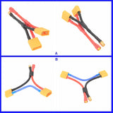 ESC HV HXT 8mm 1 Male-/Female+ to 2 Male XT90 Series Parallel Wire LiPo Battery