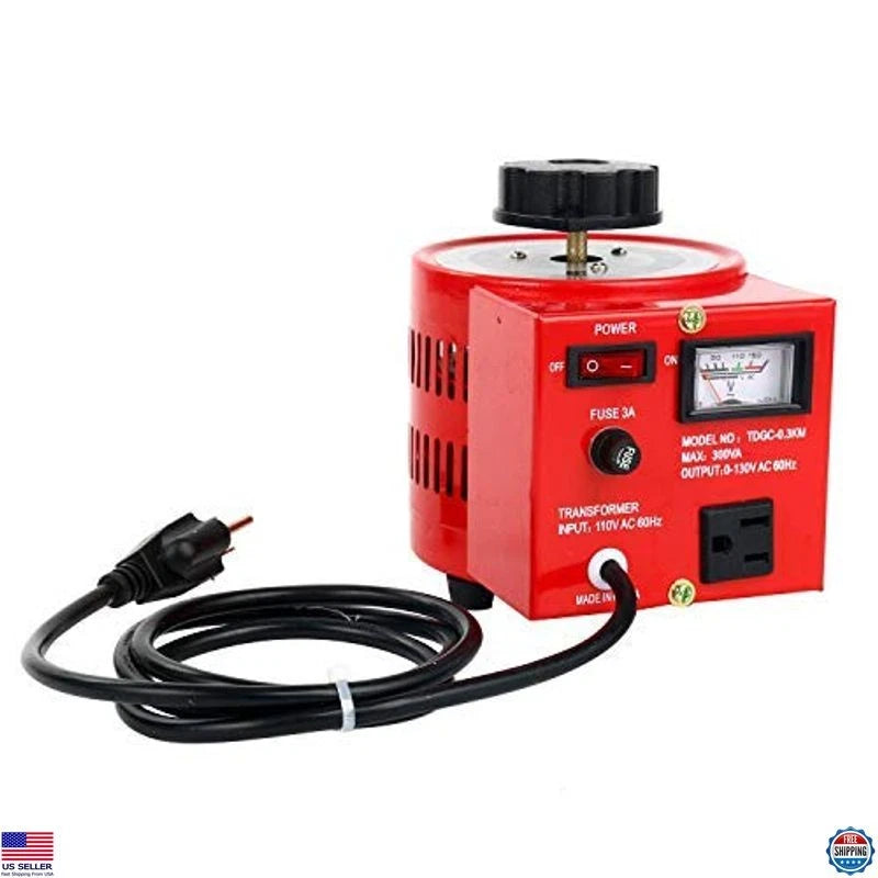 3A Variable Voltage Transformer 120VAC Input 0-120V Output 300W Max Converter