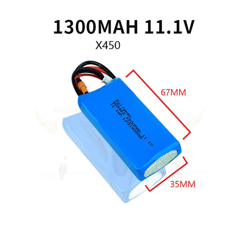 1pcs 3S 11.1V 1300mah 25C Lipo Battery for XK X450 FPV Remote Control Airplane Battery
