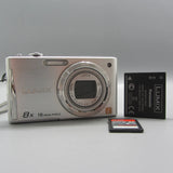Panasonic Digital Camera Lumix DMC-FS35 16.1MP Silver Tested *Read*