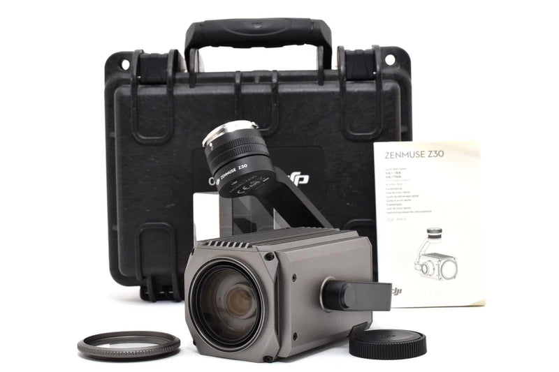DJI Zenmuse Z30 optical zoom gimbal camera with protective case and lens hood