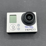 GoPro HERO3 silver action camera with black lens