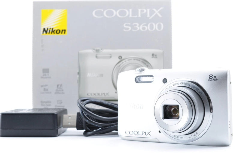 Nikon Coolpix S3600 Silver Excellent+5 Compact Digital Camera Z2202