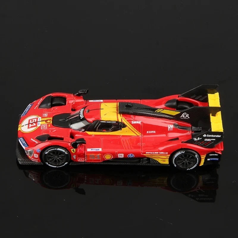 1:64 Bburago Ferrari 499P LMH Diecast Model Super Car w/ Dust Cover Toy Gift