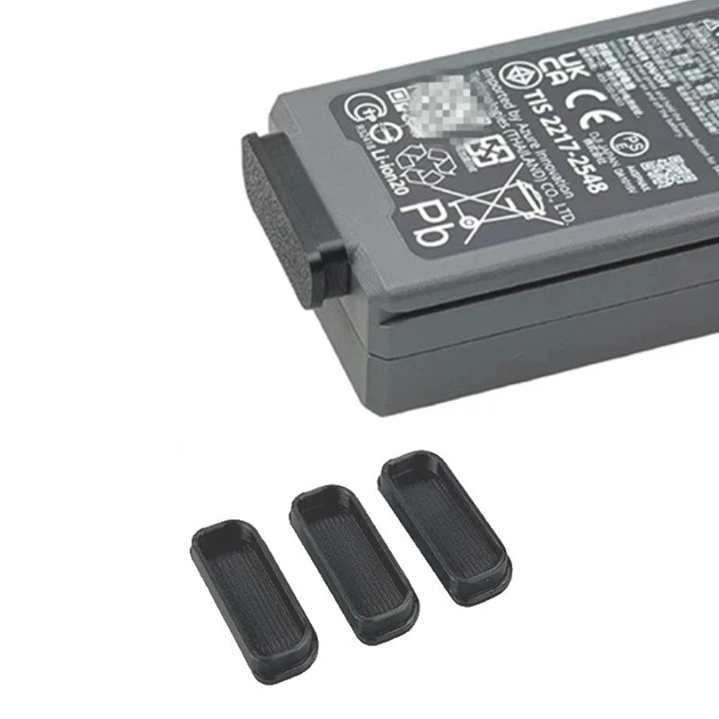 Battery housing dust protective cover set, three small black covers with clips
