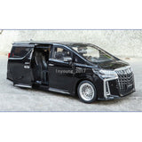 1:18 Scale Alphard Model Car Diecast Toy Cars MPV Alloy Metal Vehicles Black Battery