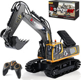kolegend Remote Control Excavator Toy for Boys, 11 Channel RC Construction Tr...