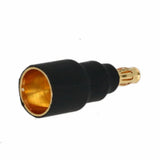 Black banana plug connector adapter with gold metal contact