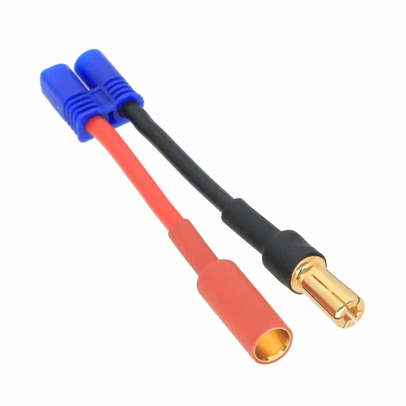 EC2 Male to HXT 5.5mm Male-/Female+  cable 16AWG 5CM wire For Battery Toy FPV