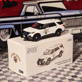 CR 1:64 596 White Explorer CHP Highway Patrol Police Model Diecast Metal Car