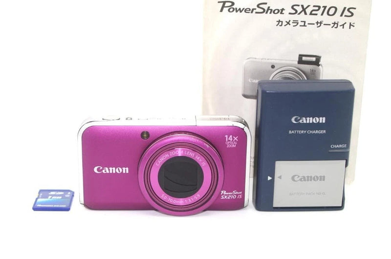 Canon PowerShot SX210 IS Compact Digital Camera with Battery and Charger