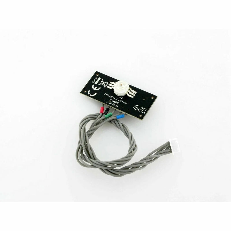 Drone rear tri-color LED module with wiring harness, compact circuit board