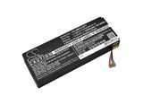 Black lithium projector battery pack with label and multi-wire connector leads