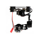 Black brushless gimbal controller assembly with motors and wiring harness