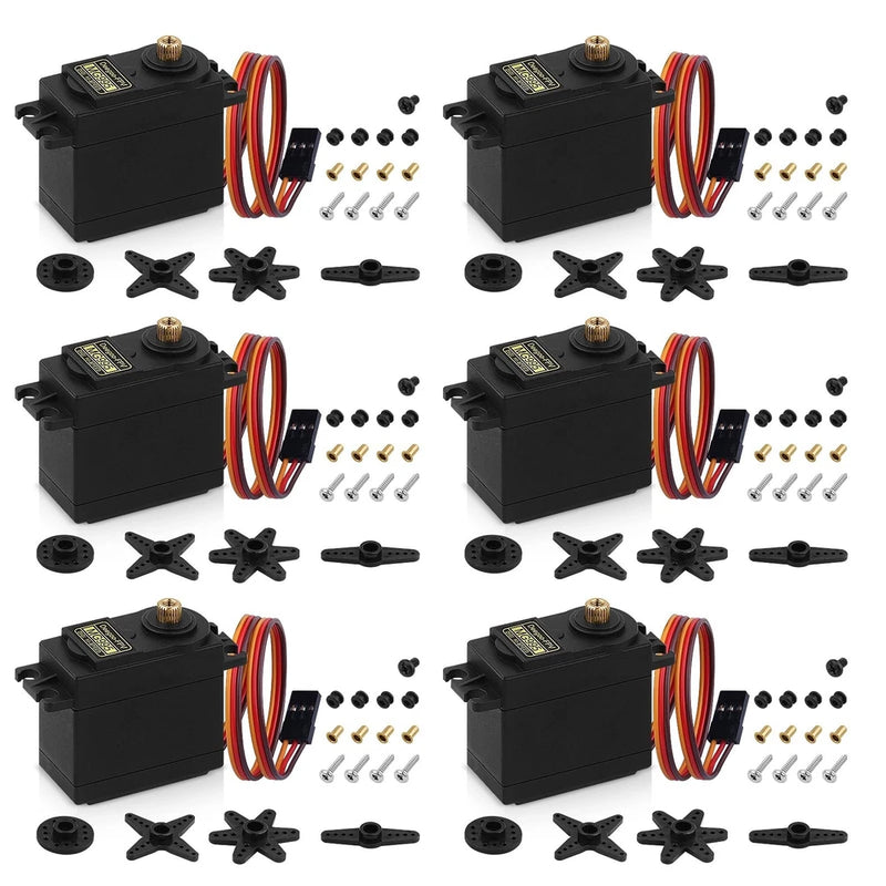 6pcs MG995 55G Micro Servo Motor Metal Geared Motor Kit for RC Car Robot Heli...