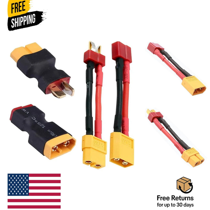XT60 to T Plugs Adapter Connector Male Female for RC Lipo Battery Charger Battery