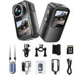 Nuisk 4K Mini Action Camera, EIS Stabilization, 130?? Wide Angle.Damaged Box .A2