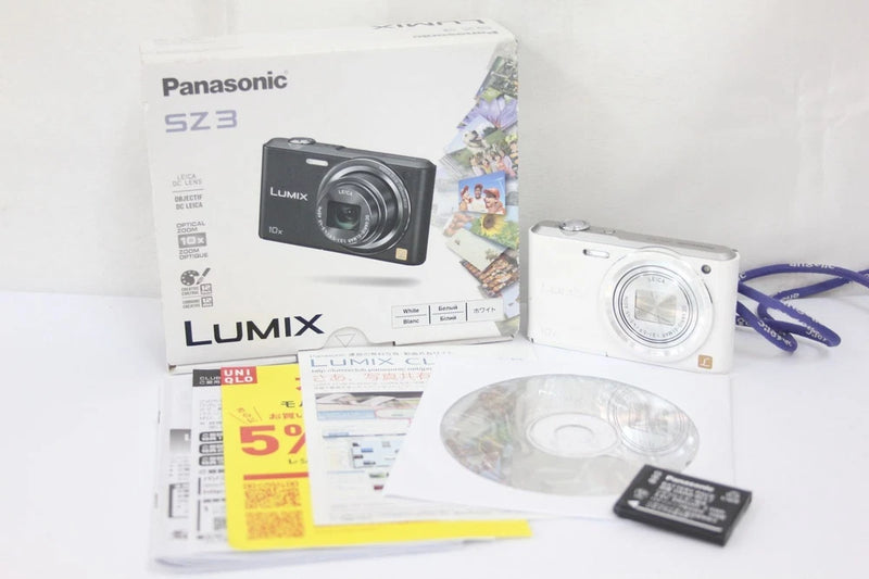 Panasonic LUMIX DMC-SZ3 White Compact Digital Camera 10x Zoom Boxed Functional