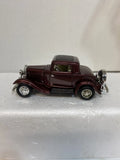 1932 FORD 3-WINDOW COUPE BURGUNDY 1/43 DIECAST MODEL CAR BY ROAD SIGNATURE