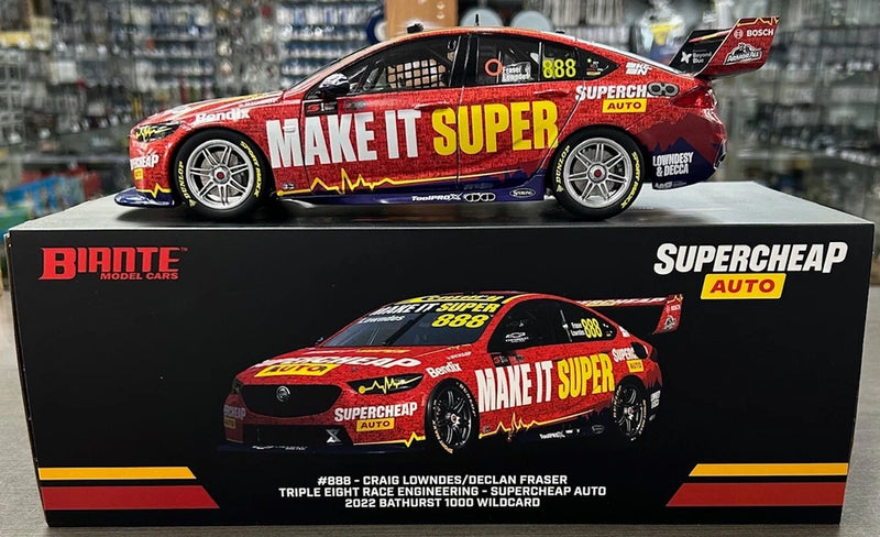 830516 2022 BATHURST 1000 #888 LOWNDES WILDCARD ZB COMMODORE 1:18 SCALE MODEL