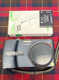 Panasonic Digital Camera Lumix DMC-TZ1 5.0MP Blue Battery + Charger Tested