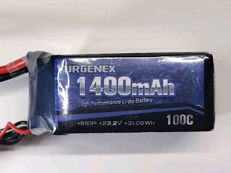 6S Lipo Battery 1400mAh 22.2V 100C with XT60 Plug RC Battery Fit for RC FPV Battery