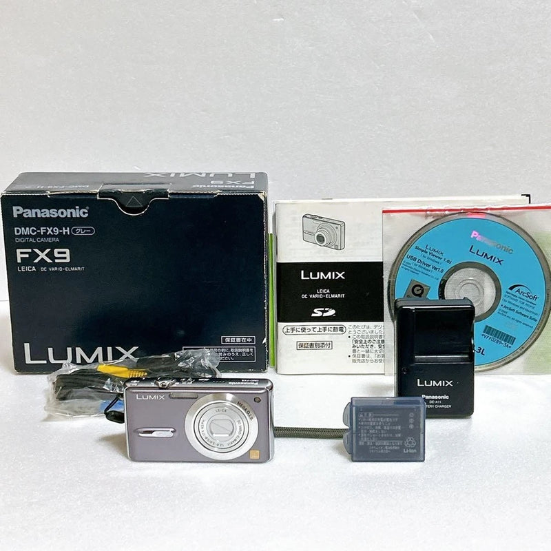 Panasonic LUMIX DMC-FX9 Compact Digital Camera Rare Color Accessories Included
