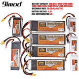 3S RC Lipo Battery 11.1V 650-6000mAh 25-75C for RC Helicopter Airplane Drone FPV