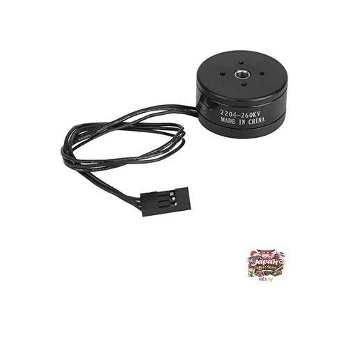 260KV brushless motor with black casing, wires, and connector for drones