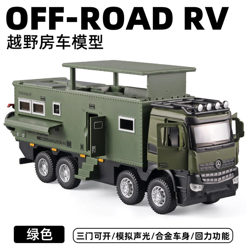 1/32 NOMADISMs Arocs Unimog Alloy Motorhome Diecast Model - Off-road RV Toy