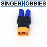 EC5 to XT60 battery adapter plug, blue and orange, two-pin connector