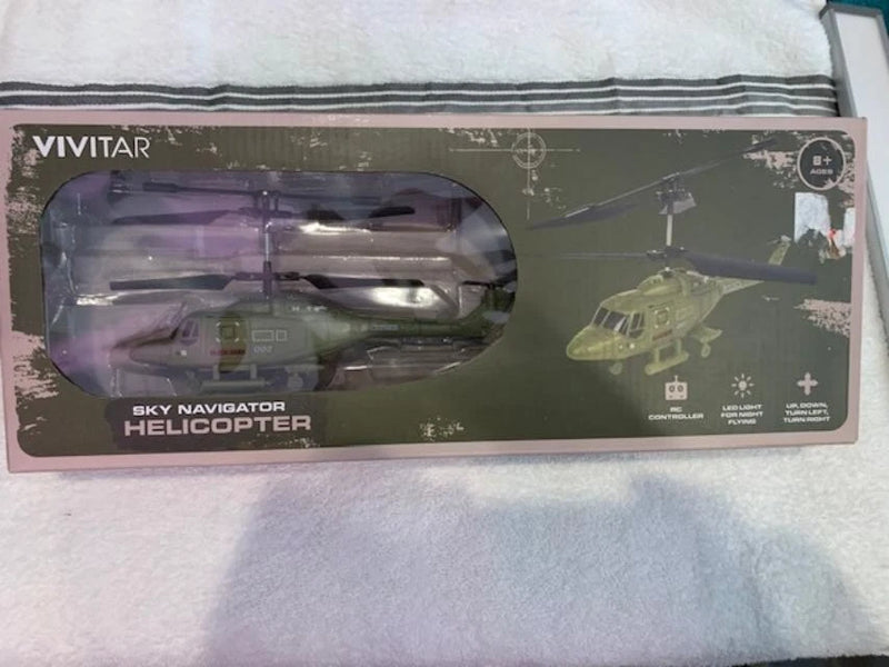 VIVITAR SKY NAVIGATOR HELICOPTER RC CONTROLLER, LED FOR NIGHT FLYING..LOOK!