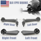 Set of four gray FPV drone arm shell cover repair parts, front and rear left/right