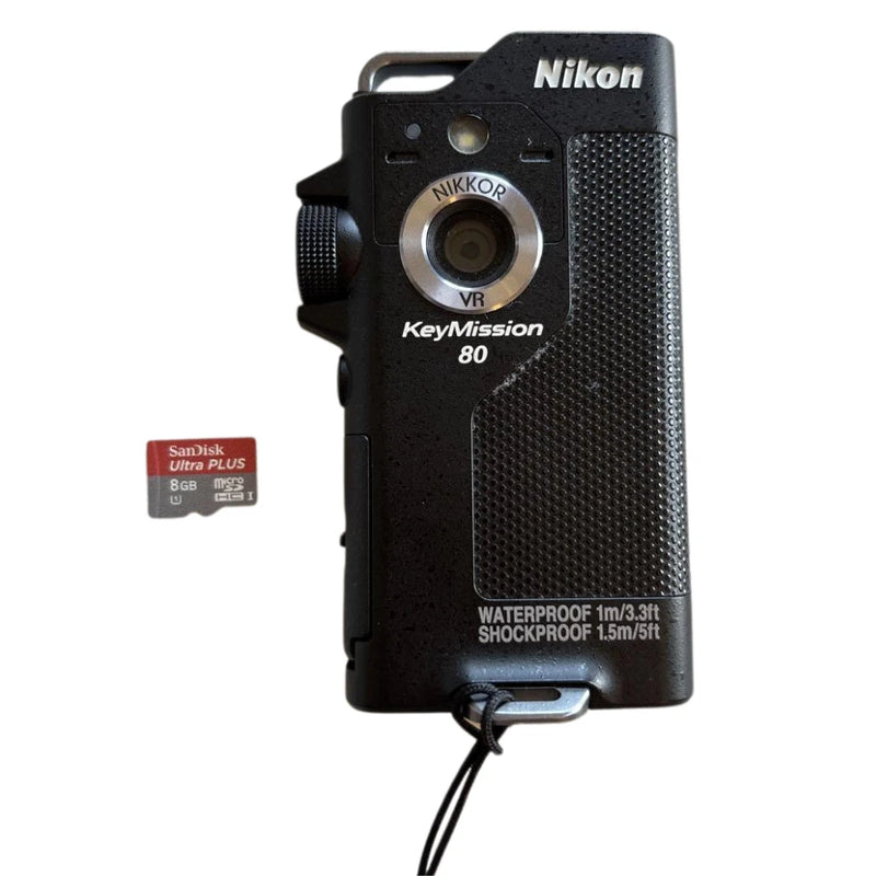 Nikon KeyMission 80 black Waterproof Wearable Action Camera From Japan Used