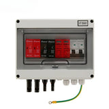 Photovoltaic PV Combiner Box with Lightning Protection 2input 1 Out DC 600V Fuse
