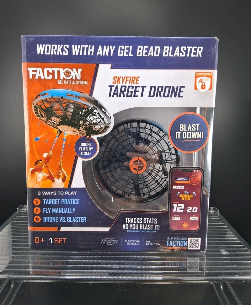 Skyfire target drone gel blaster game box with circular launcher