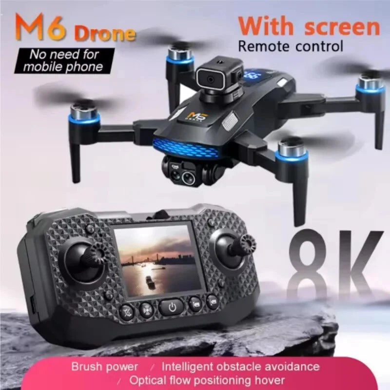 M6 Drone 8k Hd Professional Camera Drones 5g Wifi Fpv Video Rc Quadcopter Drone
