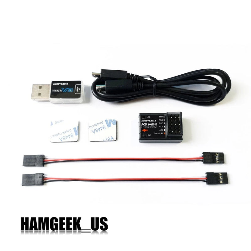 HOBBYEAGLE 6-axis airplane gyro flight control accessory with USB cable and connectors