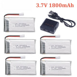 5Pcs 3.7V 1800mAh Lipo battery for KY601S SYMA X5 X5S X5C X5SC X5SH X5SW M18 H5P