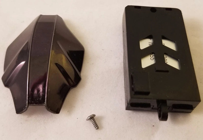 3.7V Li-Po drone battery pack replacement with black plastic housing and mounting screws