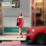 1/87 Sexy Dress Girl Scene Props Miniatures Figures Model For Cars Vehicles Toys