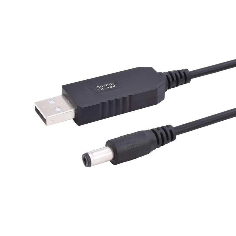 USB to 12V Step Up Converter Cable with 5.5x2.1mm DC Jack for Devices