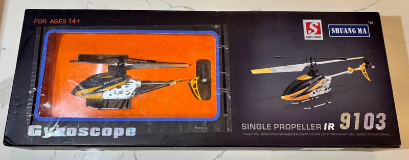 Shuang Ma Helicopter Single Propeller IR 9103 Radio Control NIB Read Description