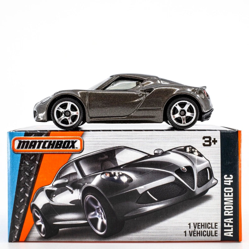 2015 Matchbox Power Grabs #21 Alfa Romeo 4C BASALT GREY METALLIC | FSB