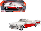 1957 BUICK ROADMASTER CONVERTIBLE RED 1/18 DIECAST MODEL CAR  BY MOTORMAX 73152