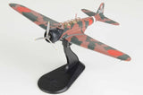 1/72 WWII aircraft model, camouflage paint scheme, propeller on display stand