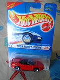 Red Hot Wheels 1:64 '95 Chevy Camaro convertible toy in blister package, #8
