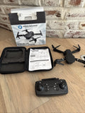 Foldable drone camera kit with controller, spare parts in carrying case