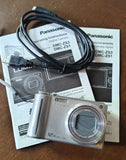 Panasonic LUMIX DMC-ZS1 Camera Silver 12x Zoom with cable, 8G memory card TESTED